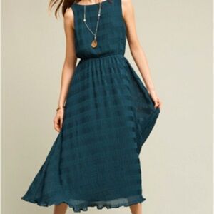 Anthroplogie / Sunday in Brooklyn Dark Turquoise midi dress